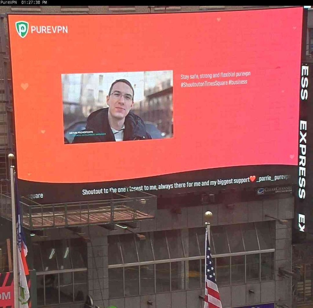 Code Inspiration was featured on Times Square