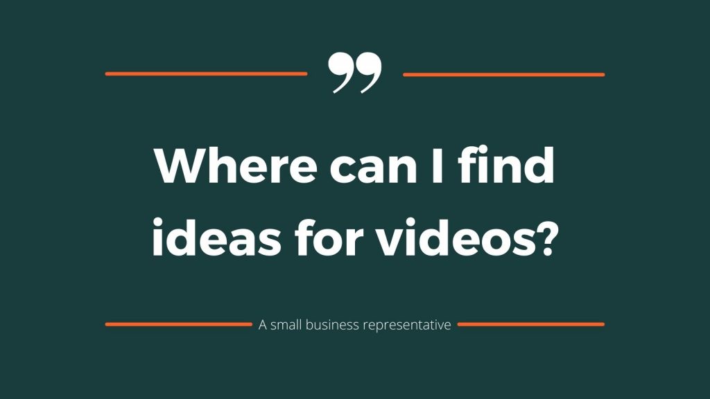 Video marketing for small business. An image with a title text