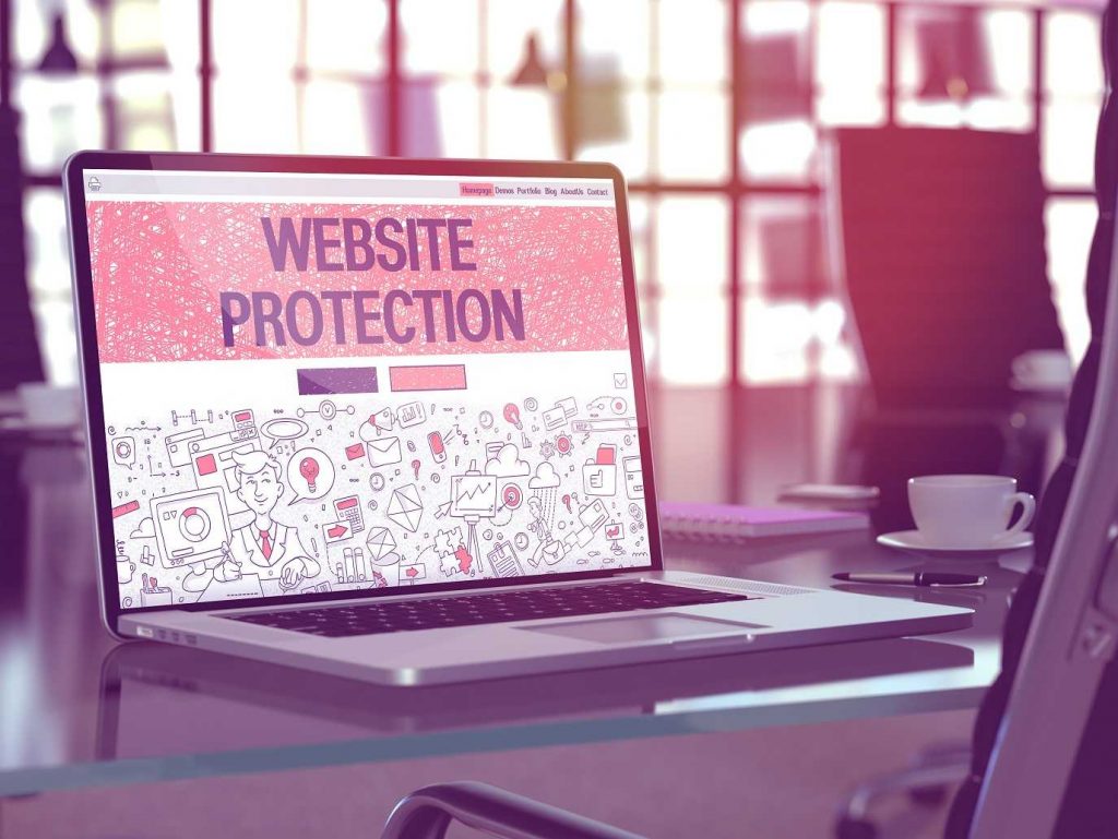 Website protection, an illustrative photo of a laptop