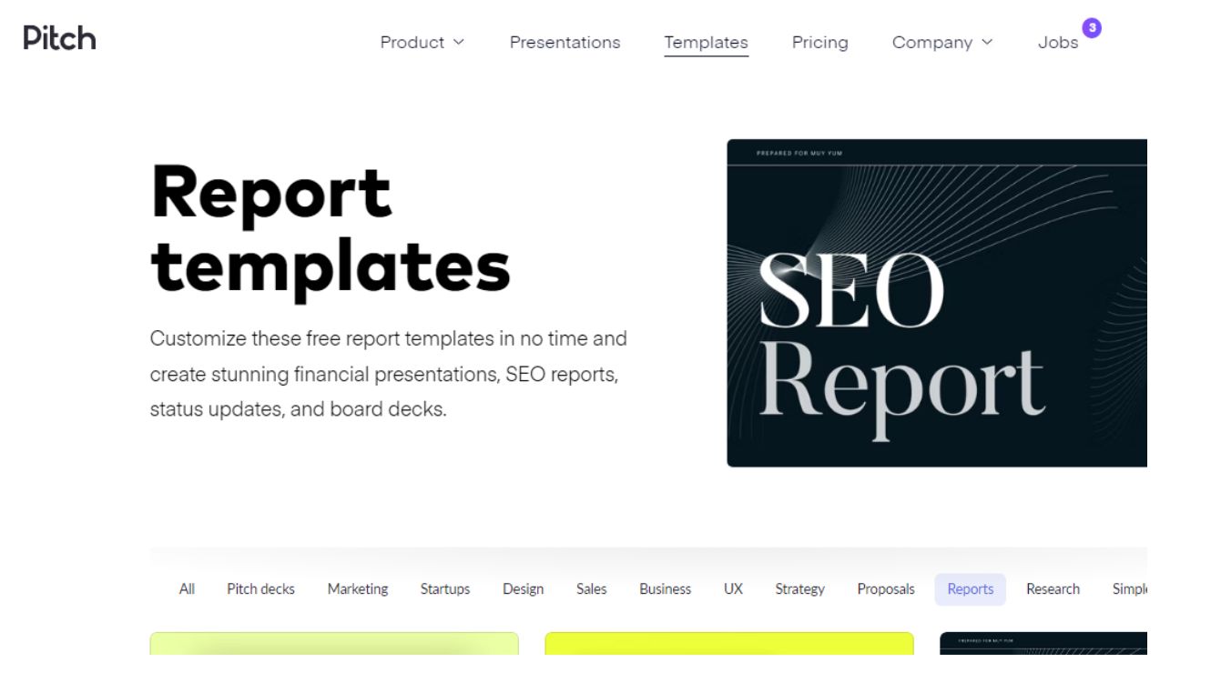 Seo reports. See website interface.