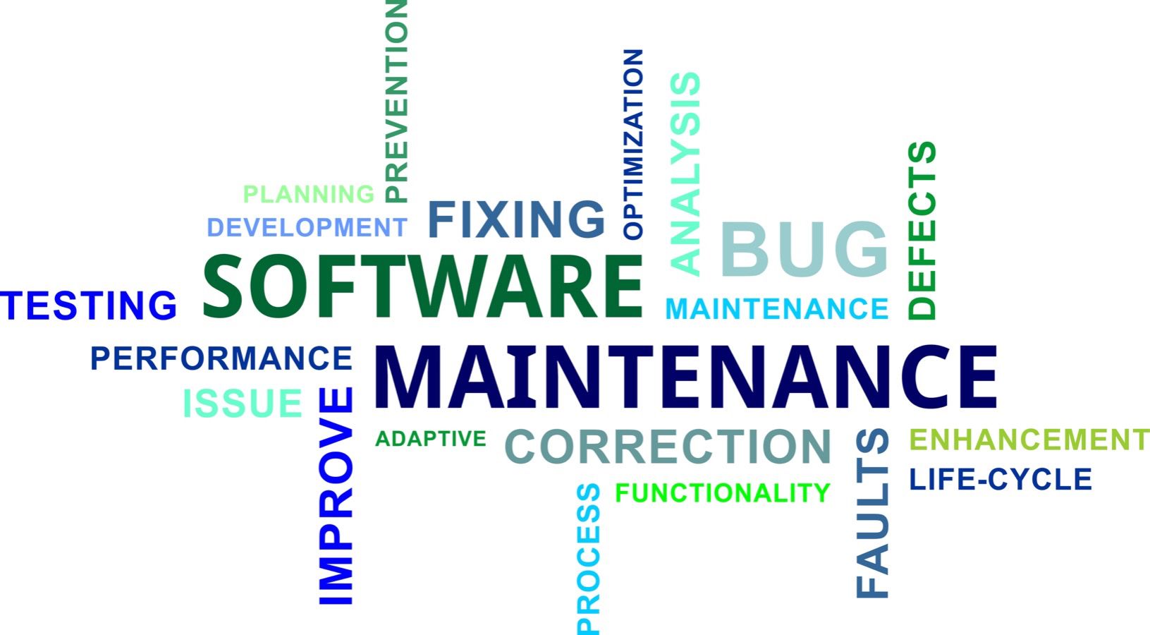 Software maintenance. Abbreviations of IT processes.