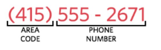 Validate phone number. Phone number example