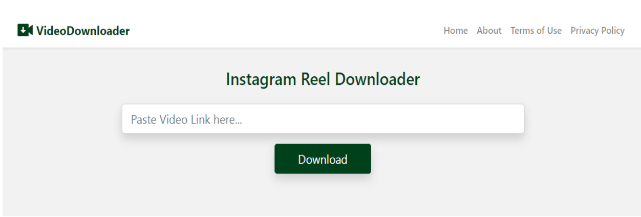 Instagram downloader. A web page.